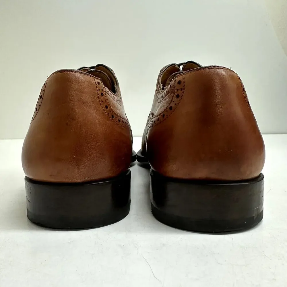 VERY GOOD Magnanni Brown Oxford Cap Toe Bal Made in Spain UK 7.5 / US 8 - Picture 4 of 11